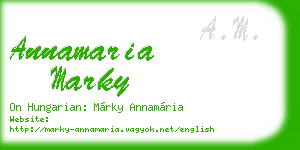 annamaria marky business card